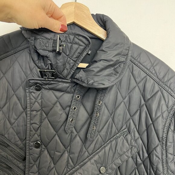 Ralph Lauren Black Label Men’s Quilted Nylon Double Breasted Biker Jacket XL - Picture 11 of 16